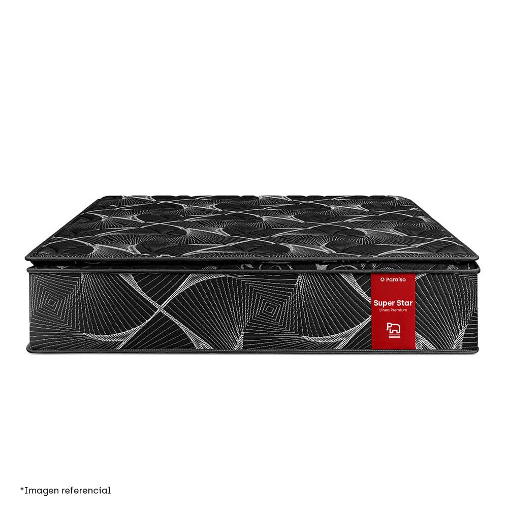 Colchón Premium Super Star Negro  1.5 plazas