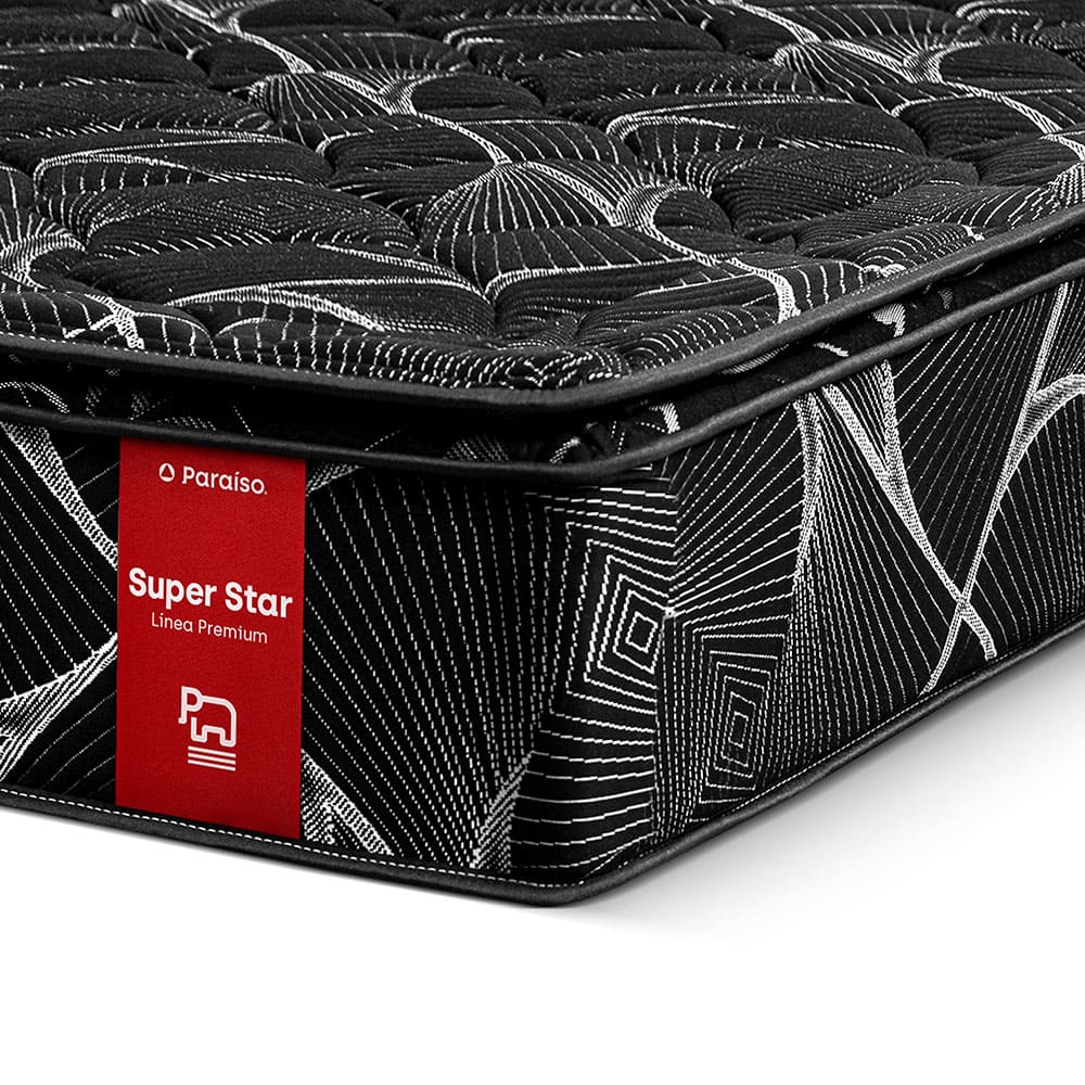Colchón Premium Super Star Negro  2 plazas